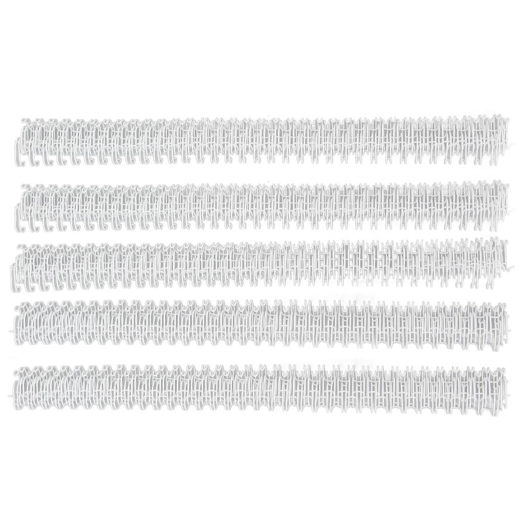 100Pcs Double   Wire Binding Spine 60 Sheet Capacity 3:1 Pitch 34   9.5mm Diameter Set Kit for   Paper