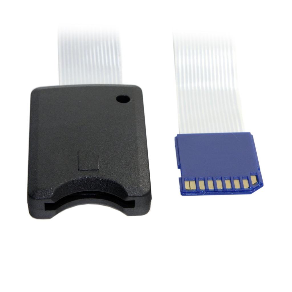 JSER Standard Male to SD Female Memory Card Extension Kit with Soft Flat FPC Cable for GPS Cameras SD/SDHC Extender, 25cm,