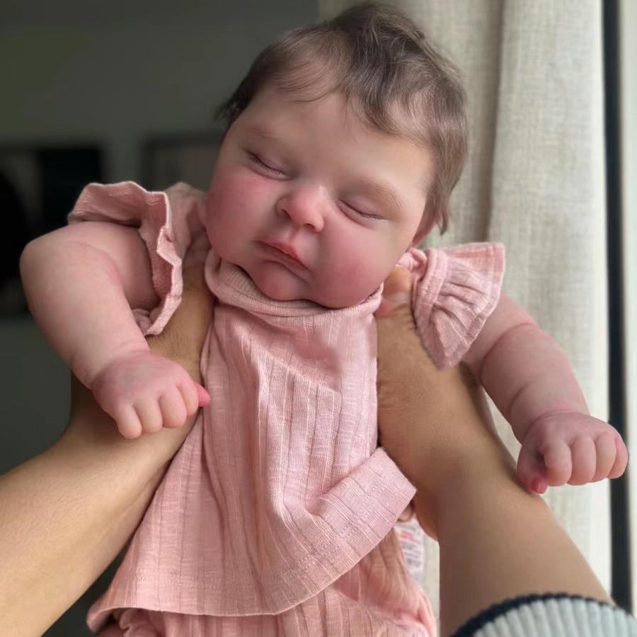 NPK 49cm Reborn Baby Toddler Girl Very Soft Cloth Doll Stuffed Toy Lifelike Real Soft Touch