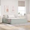 Storage Bed with Mattress Light Grey 160 x 200 cm Velvet