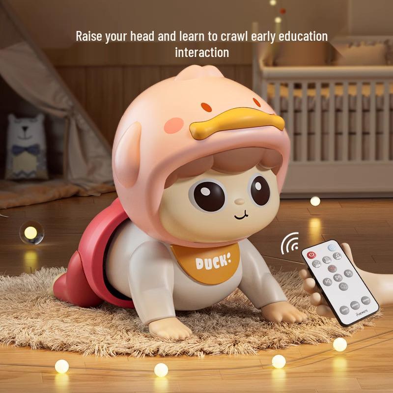 Baby Crawling and Learning Doll for 0-1 Year Olds – Head Lifting and Educational Training Toy for 3+ Months
