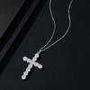 Hot Selling Fashion Luxury Moissanite diamond Sterling Silver Cross Pendant Necklace with Certificate in Europe and America