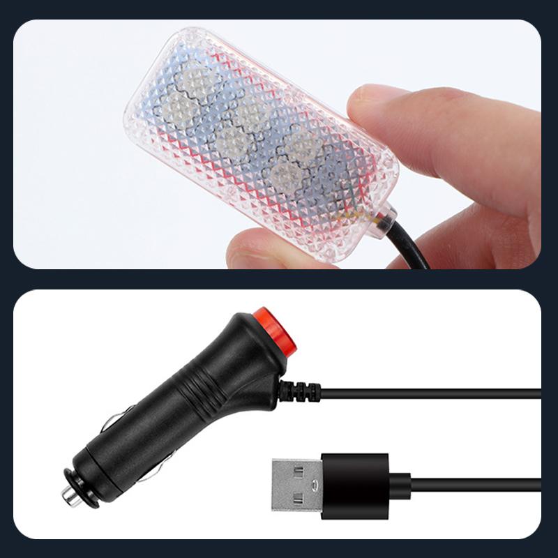 1 a 2/4 Luz de Neón para Coche Luz de Pie LED Retroiluminación Interior Encendedor de Cigarrillos Lámpara de Atmósfera USB Lámpara Decorativa para Coche