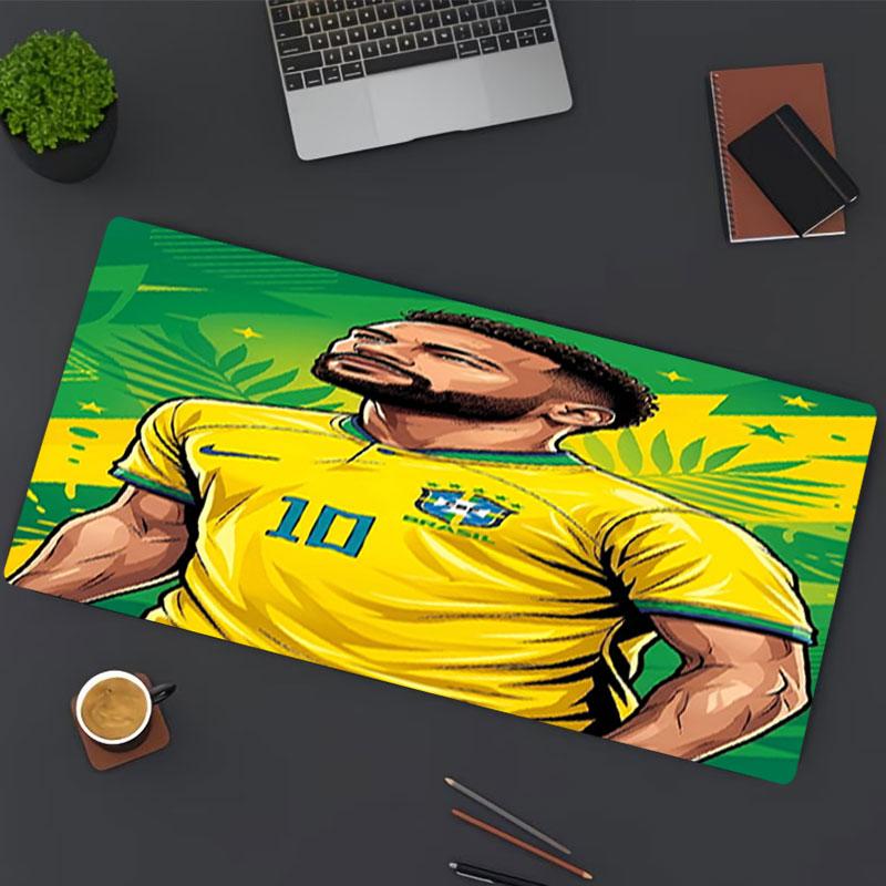 Neymar Jr Druck Mauspads, für Tastaturauflage Laptop PC Matte für Büro Heimgebrauch, Schreibtischdekoration, Perfektes Geburtstagsgeschenk für Gamer