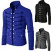 Herren bestickte doppelreihige Jacke Vintage Blazer Mantel einfarbig Bühnenperformance Anzug Oberbekleidung