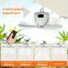Wireless Portable Ceiling Fan with Light and Remote Control, 3 Speed Adjustment and Screen Battery Display, Capacity, Tents/Dorms/Outdoor/Indoor Use