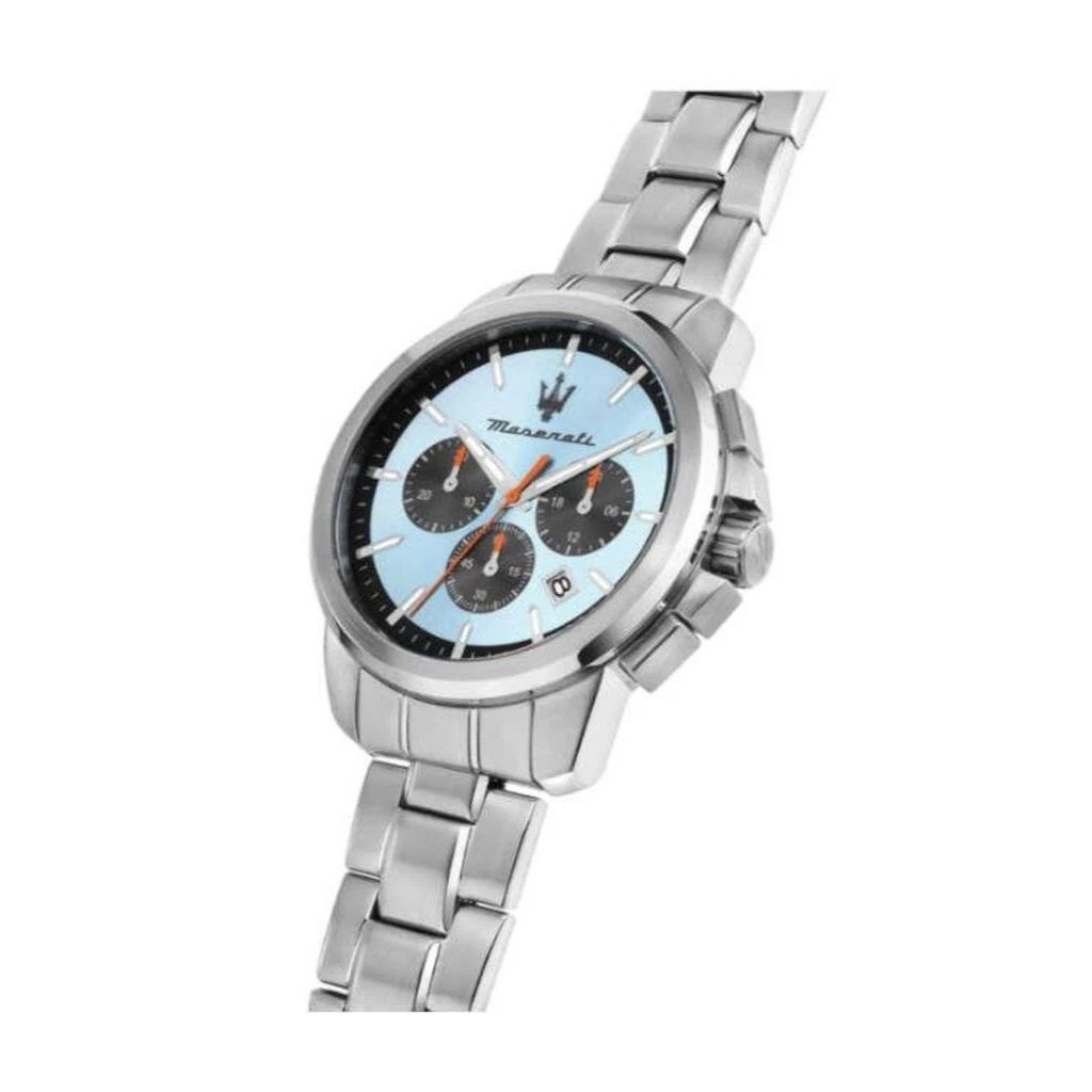 Masrati Successo Chronograph Stainless Steel Light Blue Dial Quartz R8873621045 Men's Watch