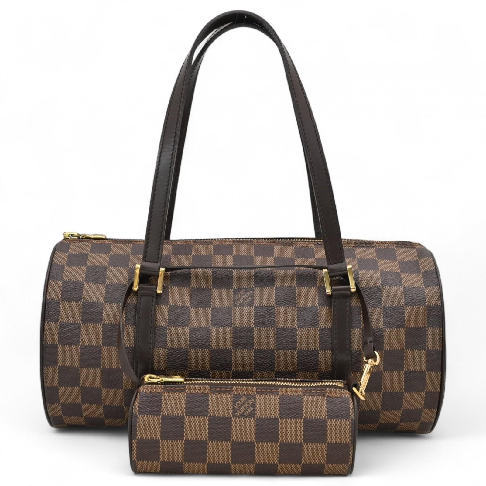 

Auth LOUIS VUITTON Damier Papillon Handbag Pouch PVC N51303 lv9959cb