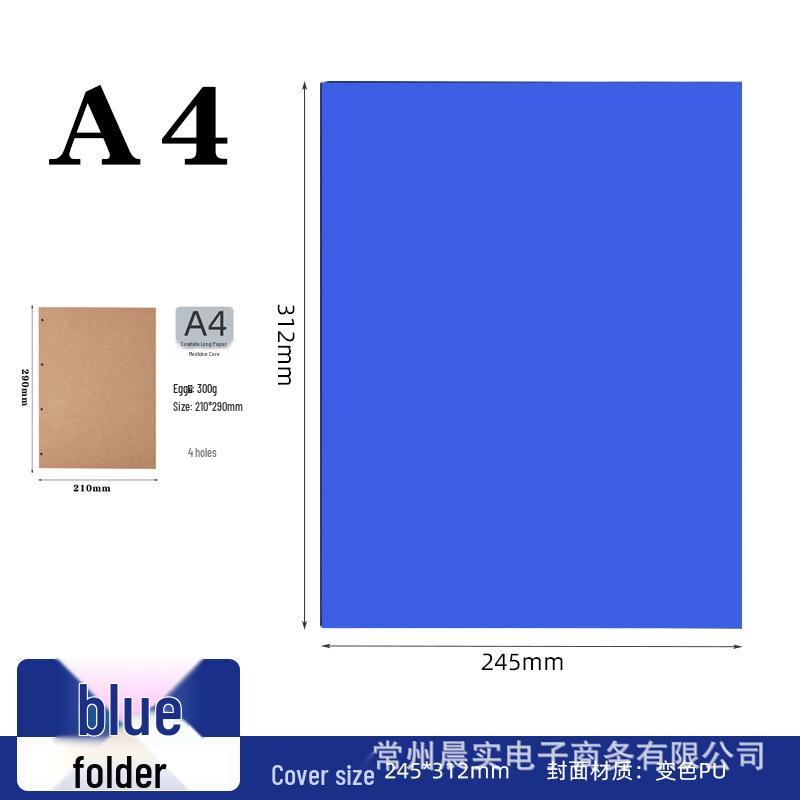 Chenshi Leather A4 Business Notebook & 4-Hole File Folder with Logo