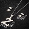 English Letter Necklace & Earring Set: Fashionable Jewelry for Women