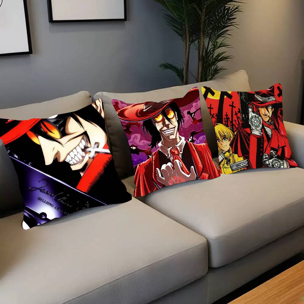 Anime H-Hellsing Pillow Case Sofa Cushion Cover Room Home Decoration