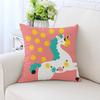 New Unicorn Cushion Cover Hot Polyester Cartoon Unicorn Pillowcase Kids Room Decoration Sofa Couch Throw Pillow Cover Decorative