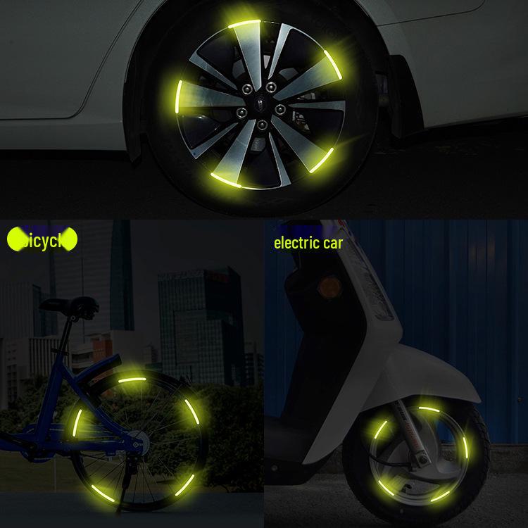 Reflective Wheel Hub Stickers: Luminous, Personalized Motorcycle and Car Decoration