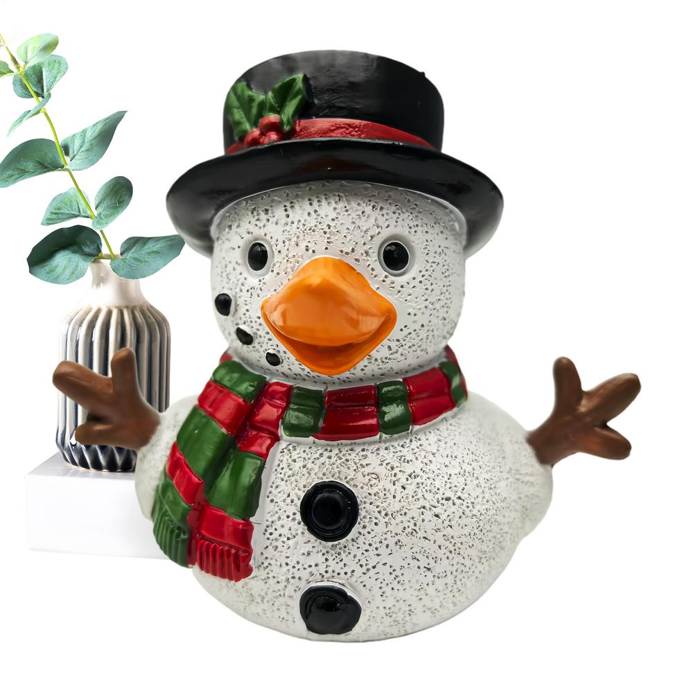 Duck Garden Statue Resin Christmas Art Decoration Animal Collectible Figurines For Home Living Room Bedroom Workplace Classroom