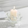 Heimdekoration Teelicht Kerzenständer Glas Blume Teelichthalter Kristall Lotus Kerzenhalter Bar