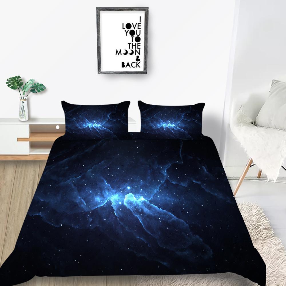 Home Textiles Kids Bedding Set 3D Star Sky Printing Bedclothes Bedroom Decor Microfiber Soft Quilt Cover  Breathable