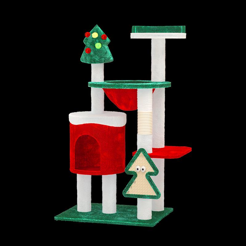 Lefei Christmas Tree Cat Tower & Condo