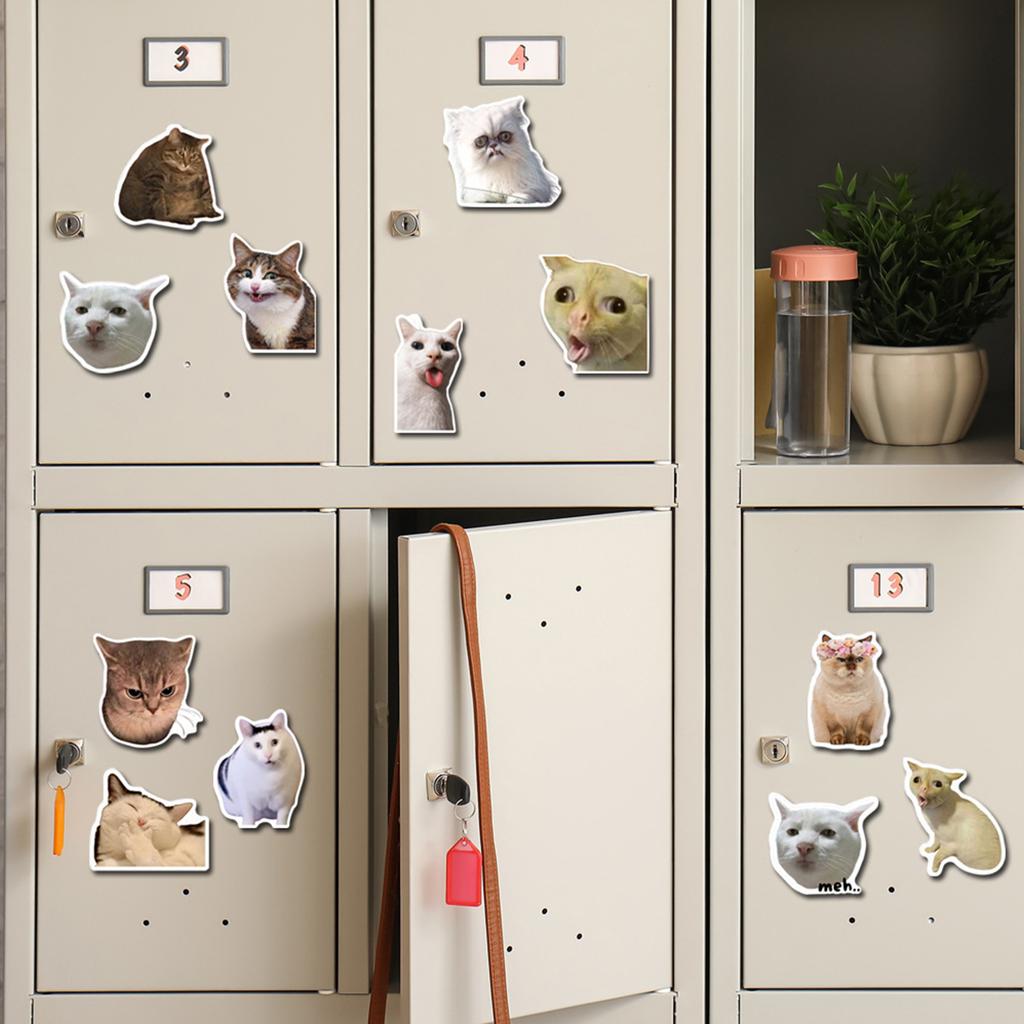 2/12 Pcs Funny Cat Fridge Magnets, Cute PVC Animal Refrigerator Magnet Set, Kitchen Home Decor Sticker, Easter Mother's Day Gift