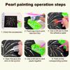 DIY Pearl Paintings Pearls Gem Art Craft with Frame 10.63x10.63in for Adults/Beginners Gift Idea Home Wall Decor