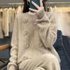 Women Sweater 100% Wool MODERN NEW SAGA O-neck Knit Pullover Thick Winter Jumpers Female Knit Tops
