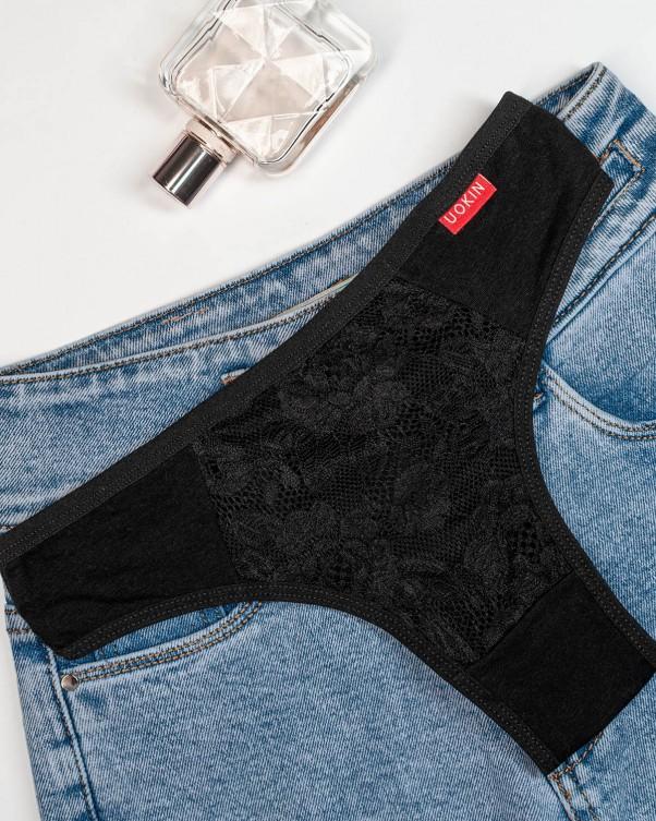 Bavlněné kalhotky s krajkou ISSA Plus