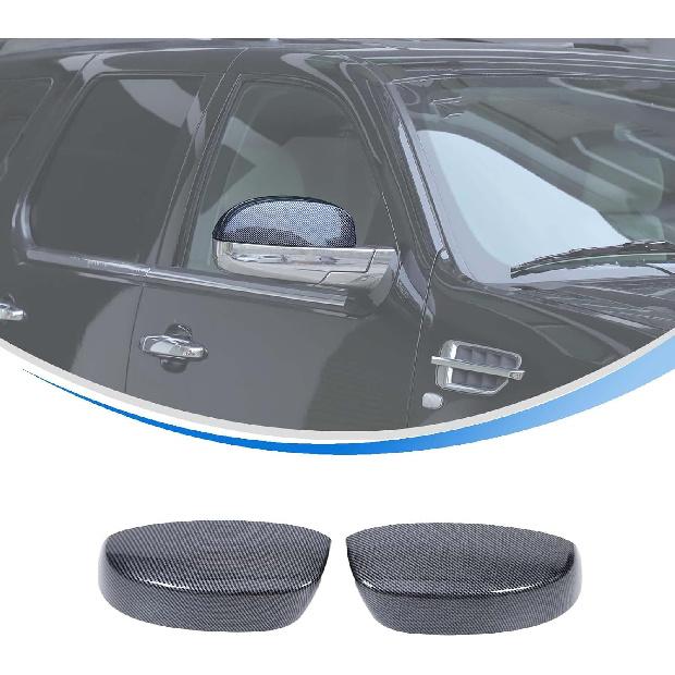 Side Door Mirror Cover Cadillac Escalade 2007-2014, Car Outside Rear View Mirror Housing Protector Cover Cap Trim Accessories ABS Plastic 2PCS