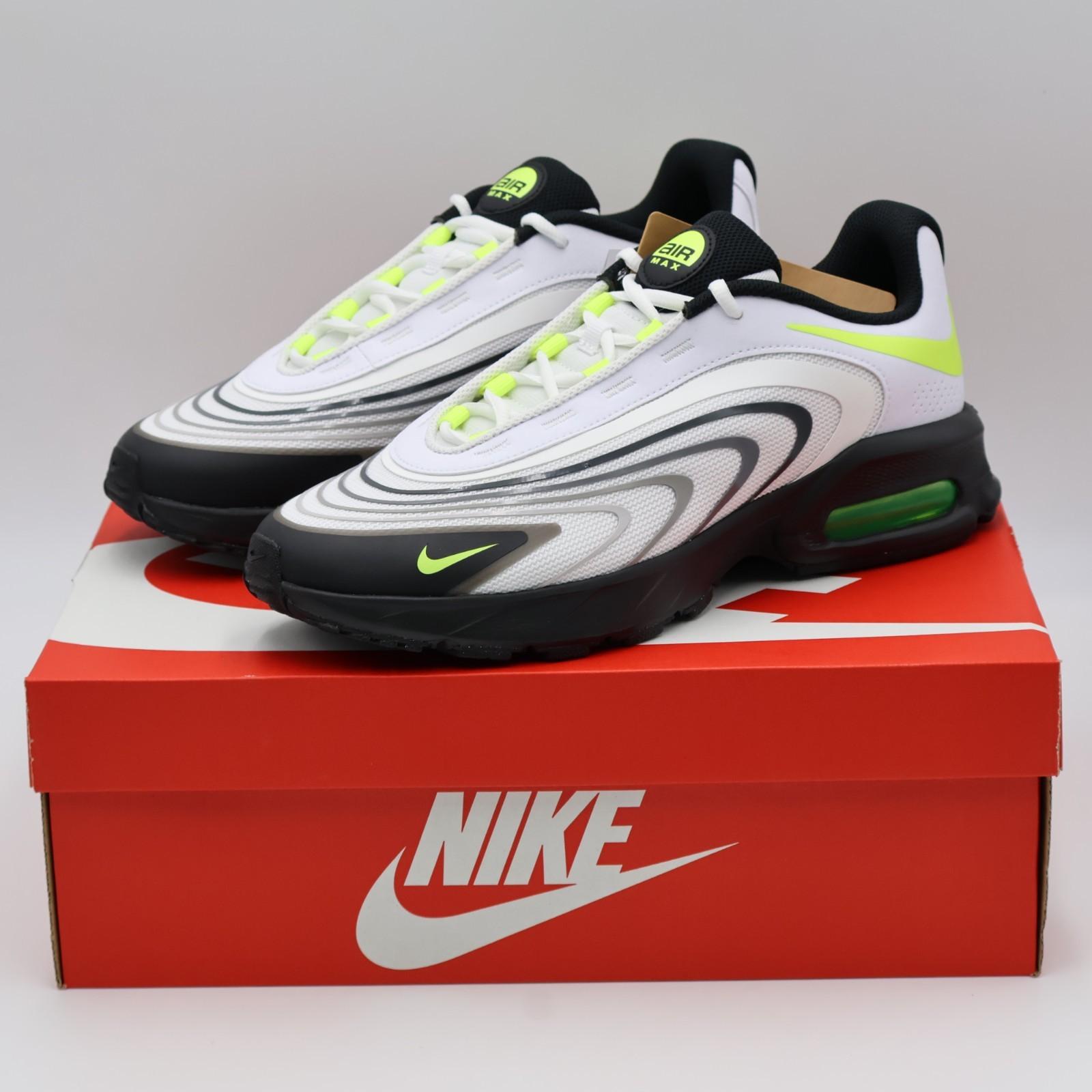 IR0803-100 Nike Air Max Огненно-белый Неоново-желтый (Мужской) 7.5
