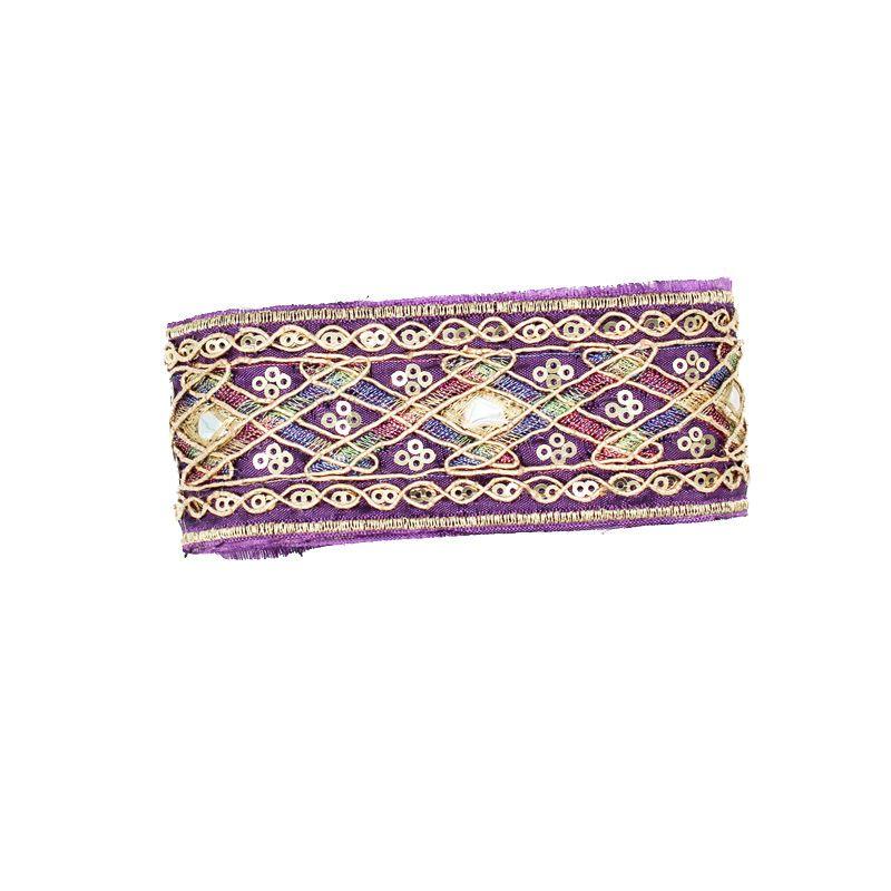 10 Yards Ethnic Style Embroidery Lace Accessories Clothing Shoes and Hats Bag Curtain DIY Decorative Webbing Gold Thread Sequins