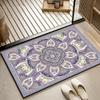 Ethnic Floral Pattern Non-Slip Diatom Mud Bathroom Mat - Water-Absorbing & Dirt-Resistant