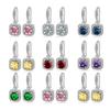 Elegante 1 Karat quadratische Ohrstecker für Damen Modischer Zargenfassung Ohrschmuck Schicke und zarte Accessoires