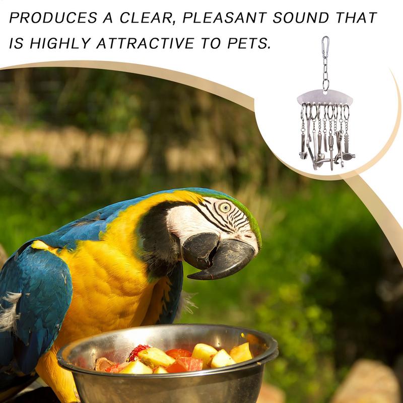 Vogelspielzeug aus Edelstahl Handwerkzeuge aus Edelstahl Spielzeug für Papageienkäfig Interaktives Puzzle Futterspiel zur Linderung von Langeweile