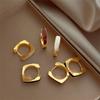 15MM Glaze Red White Black Square Hoop Earring for Women Ear Cuff Exaggerated Personality Temperament Simple Zircon Brincos