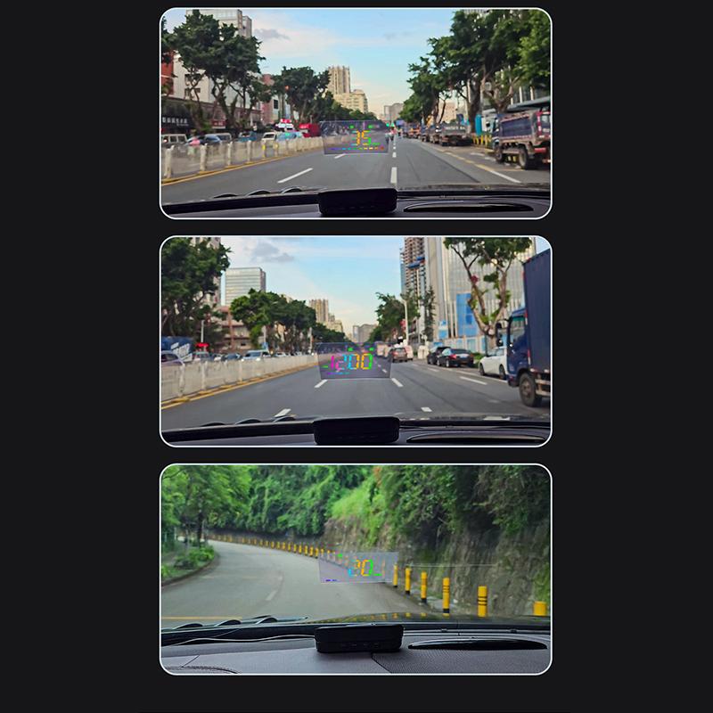 Speed Hud Windshield Projector Gps Compass Speedometer Head Up Display Usb Power Supply Atmosphere Lamp For Truck Vehicles