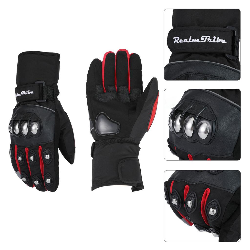 Men Women Full Finger Touchscreen Motorcycle Gloves Winter Motorcycle Gloves Warm Climbing Waterproof Ski Scooter Gloves