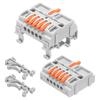 4pcs Din Rail Press Quick Terminal Block DIY Splicing Wire Connectors (1 In