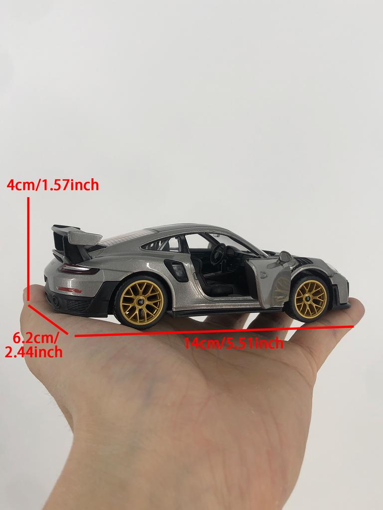 CCA 1:32 Porsche 911 GT2 RS Modellauto, Zinklegierung Metallornament, Sammlergeschenkauto
