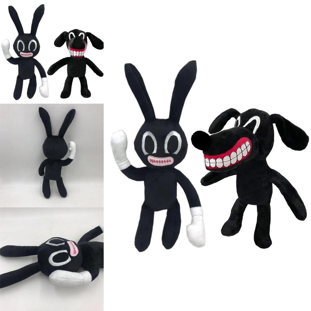 Adorable And Spooky Siren Head Horror Black Bunny Plush Stuffed Doll For Kids