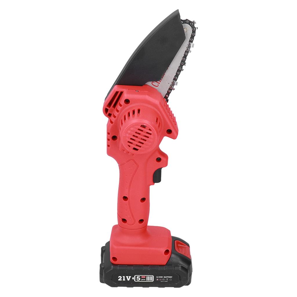 Mini Cordless Electric Chainsaw Garden High Carbon Steel Pruning Chain Saw with Non Slip Handle