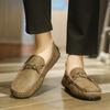 Summer new Doudou shoes men's lazy breathable men's casual leather shoes men's soft soles