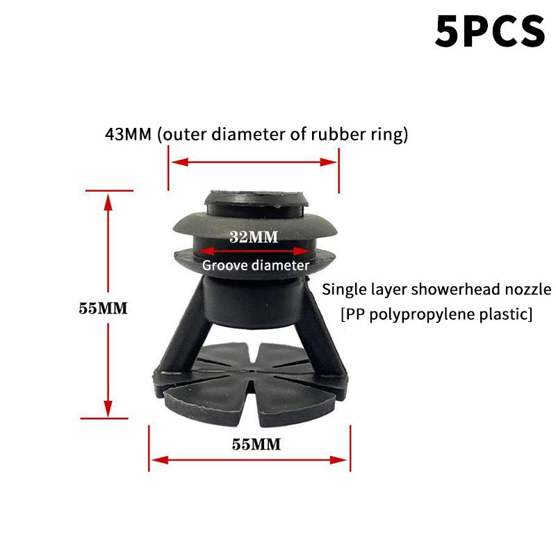 360 Degree ABS Cooling Tower Nozzle Leakproof with Rubber Gasket for Evaporative Condenser Water Distribution