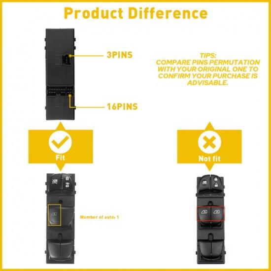 For Nissan Altima Sentra 2013-18 Power Window Control Master Switch Driver Side