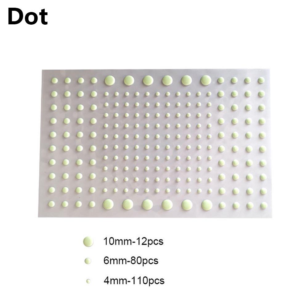 202Pcs Fluorescent Wall Sticker Glow In Dark Decal Stickers Stars Dots Bubble 3D Bedroom Ornament  Luminous DIY Kids Room Decor