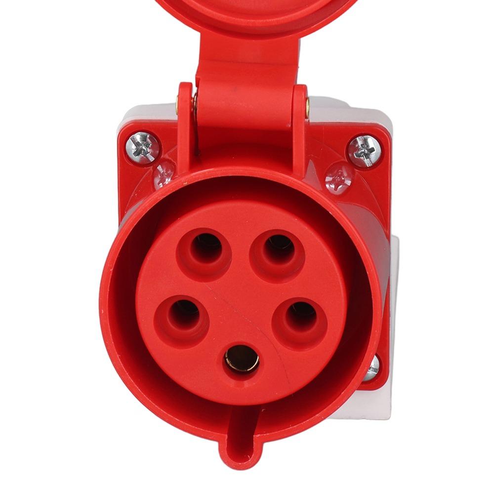 2 Set IP44 Waterproof Industrial Socket 380-415V Surface Mounted Socket  Electrical Connection