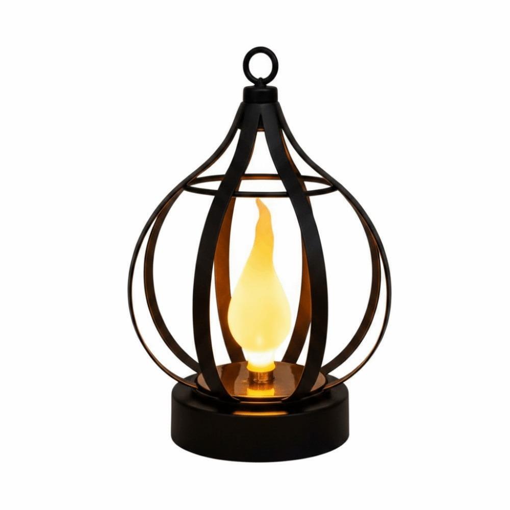 Atmosphere Metal Solar Lamp Solar Powered Decorative Flame Lamp Atmospheric Waterproof Lantern Ambient Lighting