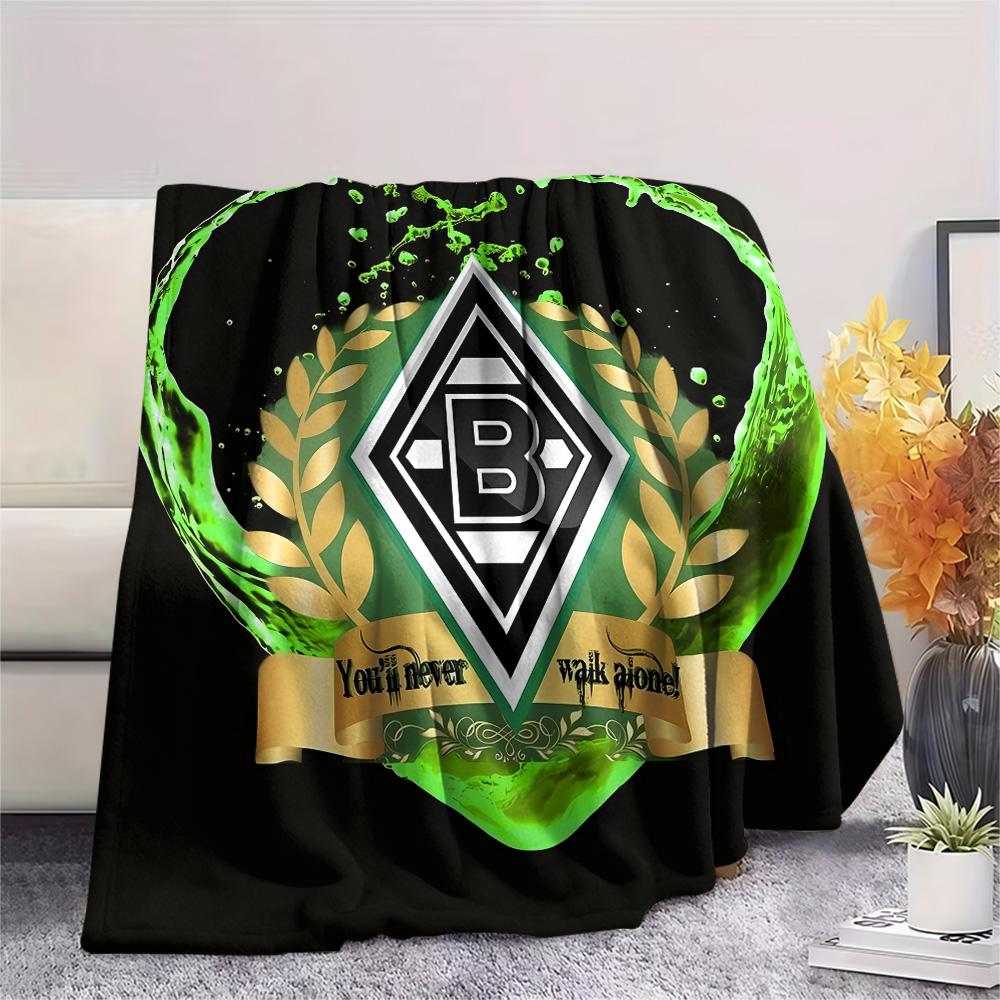 Borussia Print Flannel Blanket, High quality Comfortable for All Seasons, Home Decor, Warmth and Comfort, Perfect for Christmas Gifts