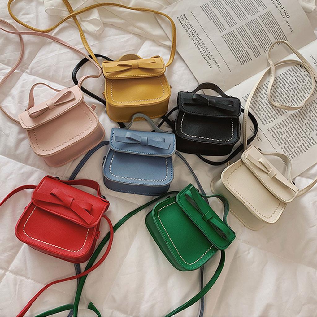 Módní malá kabelka pro malé holčičky, batole, roztomilá taška s mašlí