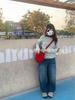 Women's Japanese Stripe Color Block High Collar Long Sleeve T-Shirt - Lazy Style, Light Blue (TX381)