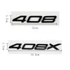 Auto 3D ABS Buchstaben Logo Aufkleber Für Peugeot 208 308 408 508 408X 508L 2024 2025 Auto Kofferraum Alphabet Emblem Abzeichen Aufkleber