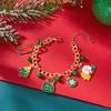 Merry Christmas Metal Chain Bracelet For Women Men Santa Claus Xmas Tree Snowflake Elk Snowman Bangles Girl Party Jewelry Gifts