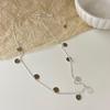 Su Chuang S925 Sterling Silver Round Pendant Necklace for Girls - High-End Fashionable Versatile Ins Style Collarbone Chain